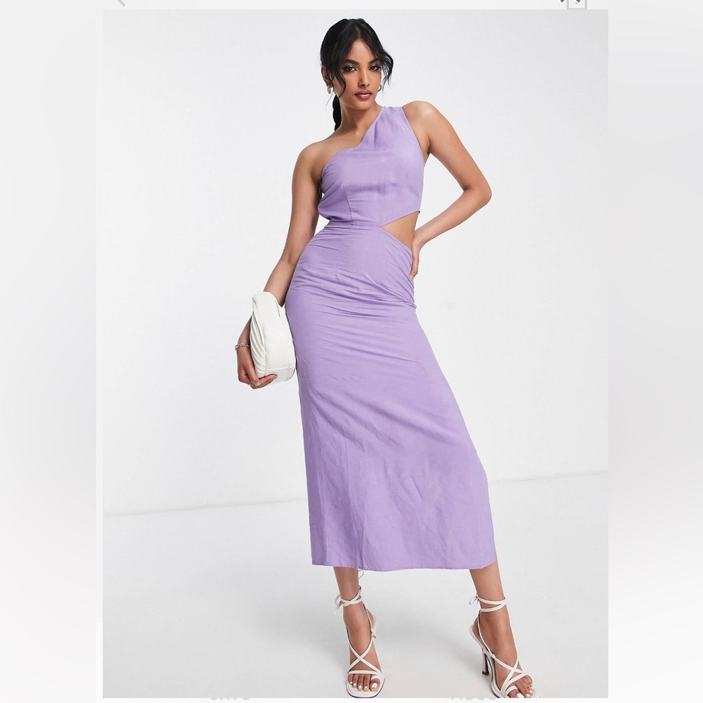 One Shoulder Midi Dress